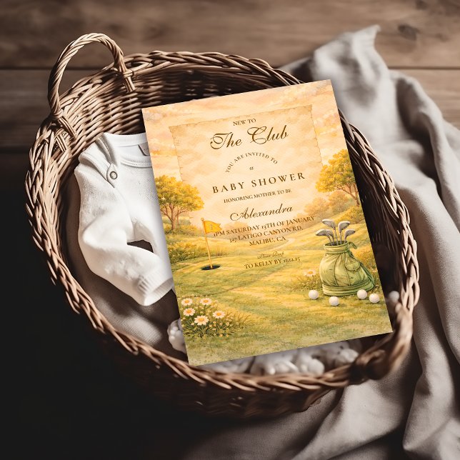 Elegant Golf Club Baby Shower Inbjudningar (Skapare uppladdad)