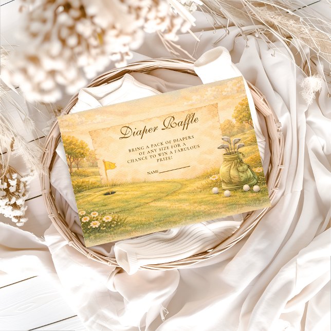 Elegant Golf Club Diapper Raffle Tilläggskort (Skapare uppladdad)