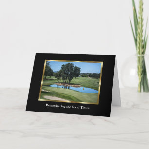 Elegant Golf Course Sympathy Card for a Golfer Kort