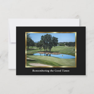 Elegant Golf Course Sympathy Card for a Golfer Kort