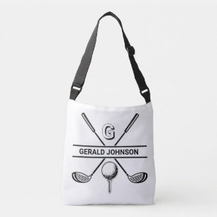 Elegant Golf Monogram Design Axelväska
