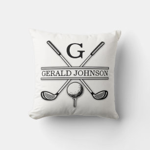 Elegant Golf Monogram Design Dekorativ kudde
