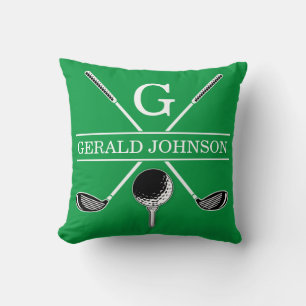 Elegant Golf Monogram Design Kudde