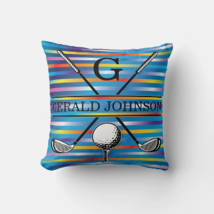 Elegant Golf Monogram Design Kudde
