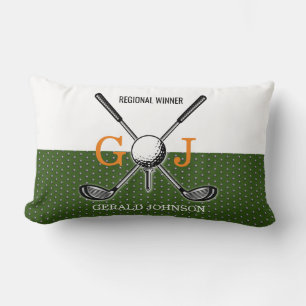 Elegant Golf Monogram Design Lumbarkudde