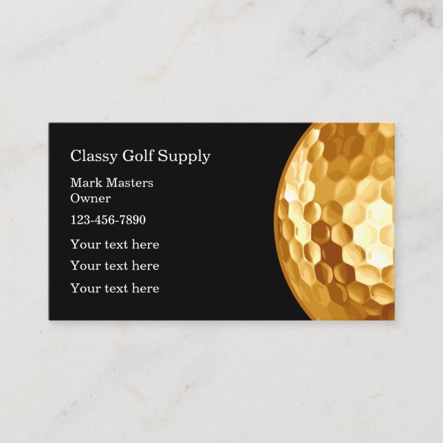 Elegant golf-tema modern visitkort (Framsida)