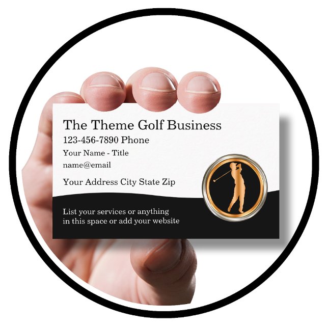 Elegant golf tema visitkort design (Skapare uppladdad)