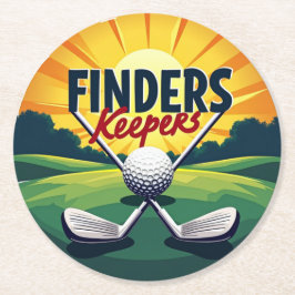 Elegant Golf Theckwork for Enthusiast Underlägg Papper Rund