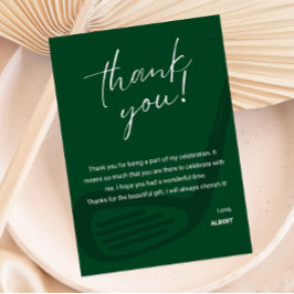 Elegant Golf Theme Appreciation Thank You Card Inbjudningar