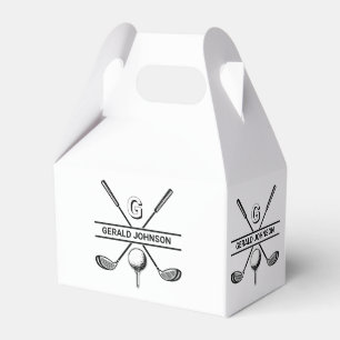 Elegant golfmonogramdesign presentaskar