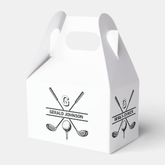 Elegant golfmonogramdesign presentaskar