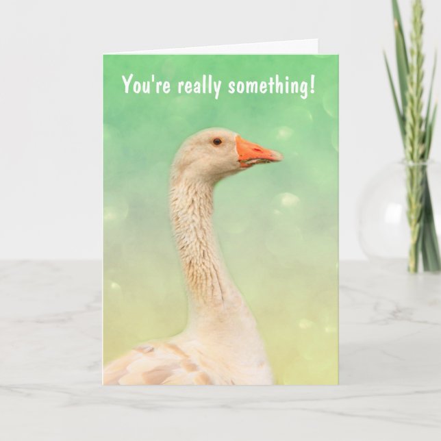 Elegant Goose Grattis på födelsedagen Card Kort (Framsida)