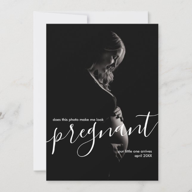 Elegant gör detta foto att jag ser gravid ut meddelande (Framsida)