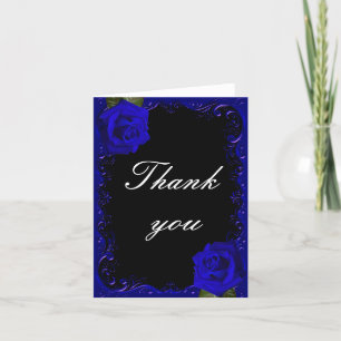 Elegant Goth Blue Ro tackkort