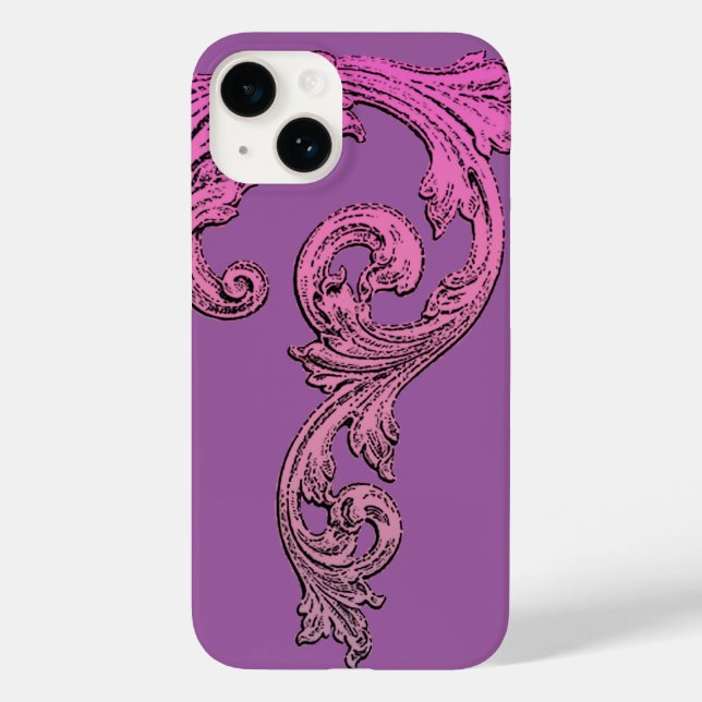 Elegant Goth Design i Lila iPhone 6 Fodral (Baksida)