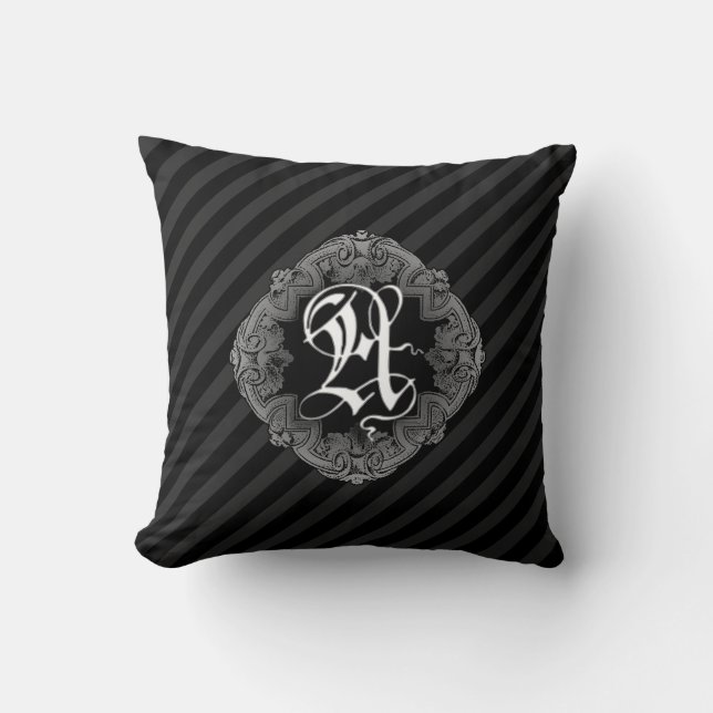 Elegant Goth Initial A Dekorativ kudde (Framsida)