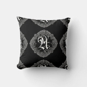 Elegant Goth Initial A Dekorativ kudde