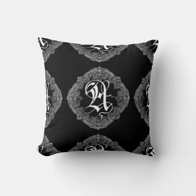 Elegant Goth Initial A Dekorativ kudde (Framsida)