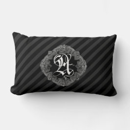 Elegant Goth Initial A Lumbarkudde