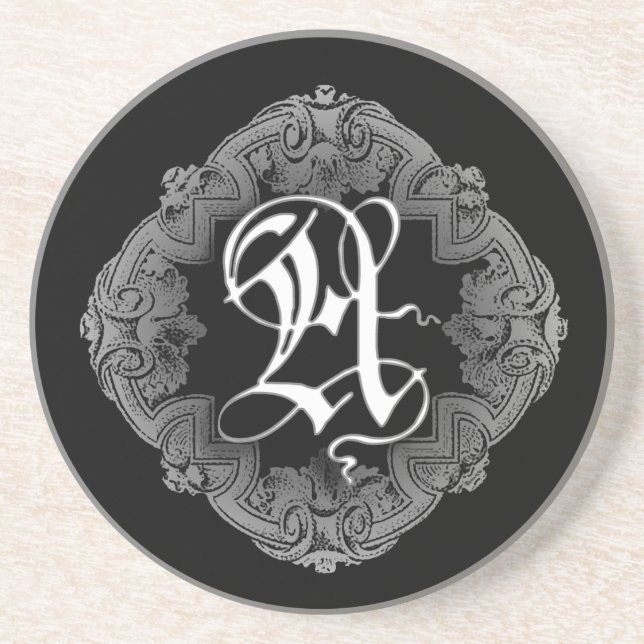 Elegant Goth Initial A Underlägg (Framsidan)