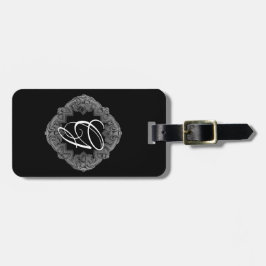 Elegant Goth Initial Bagagebricka