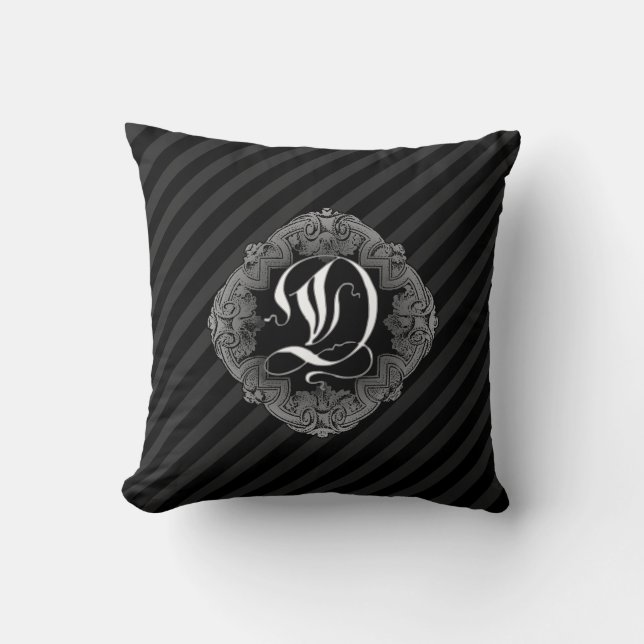 Elegant Goth Initial D Dekorativ kudde (Framsida)