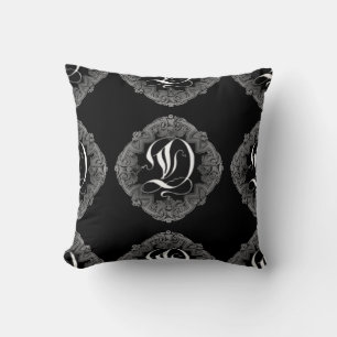 Elegant Goth Initial D Dekorativ kudde