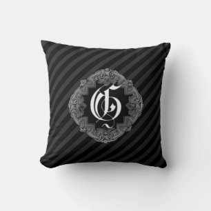 Elegant Goth Initial G Dekorativ kudde
