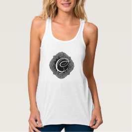 Elegant Goth Initial Linne Med Racerback