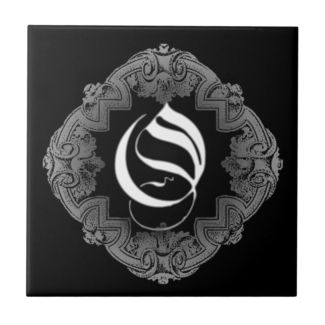 Elegant Goth Initial O Kakelplatta (Framsidan)