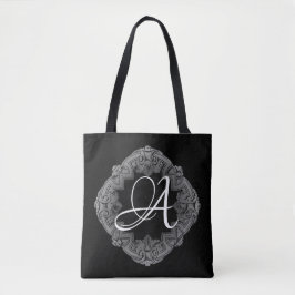 Elegant Goth Initial Tygkasse