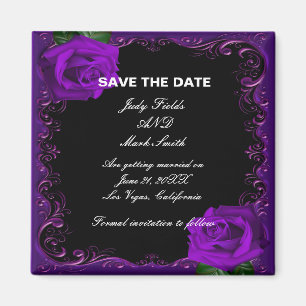Elegant Goth Lila Ro Spara datum Magnet