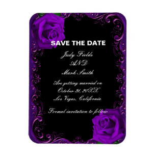 Elegant Goth Lila Ro Spara datum Magnet