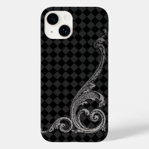 Elegant Goth Swirl Design i Grått iPhone 6 Fodral