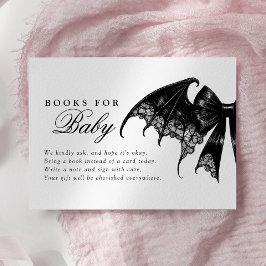 Elegant Gothic Baby Shower Bokar för Baby Tilläggskort