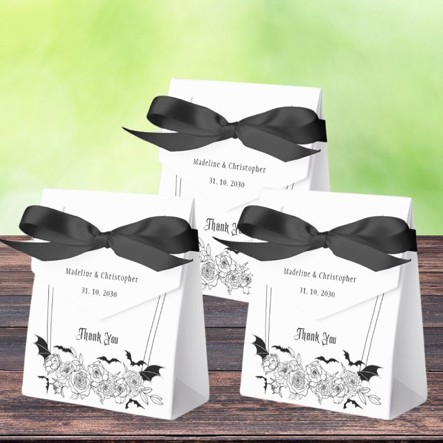 Elegant Gothic Blommigt Bröllop Presentaskar (Skapare uppladdad)