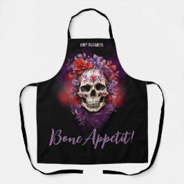 Elegant Gothic Blommigt Skull Halloween