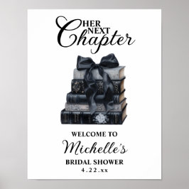 Elegant Gothic Book Themed Bridal Shower  Poster