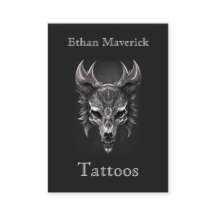 Elegant Gothic Fantasy Varg Skull Black & Silver