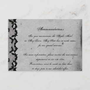 Elegant Gothic Fladdermus Snöre Posh Bröllop Infog Tilläggskort