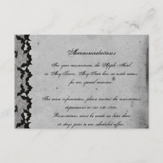 Elegant Gothic Fladdermus Snöre Posh Bröllop Infog Tilläggskort