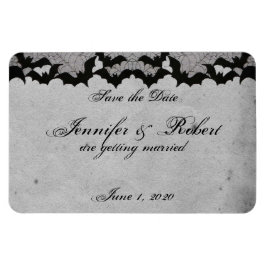 Elegant Gothic Fladdermus Snöre Posh Bröllop spara Magnet