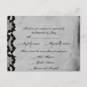 Elegant Gothic Fladdermus Snöre Posh OSA Postcard Inbjudan Vykort