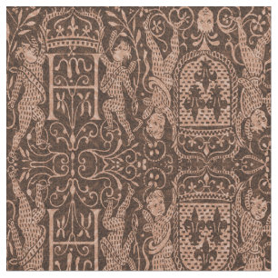 Elegant Gothic Fleur de Lys Chateau Stil Tyg