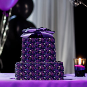 Elegant Gothic Macabre Döskallar & Ro Bröllop Presentpapper