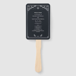 Elegant Gothic Silver Tarot-Bröllopsprogrammet