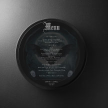 Elegant Gothic Skull Fladdermus Spooky Måne Mörk B