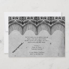 Elegant Gothic Snöre Halloween fest Inbjudningar