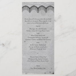 Elegant Gothic Snöre Posh Bröllop Menu Meny