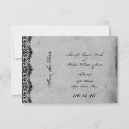 Elegant Gothic Snöre Posh Bröllop spara datum Datumet